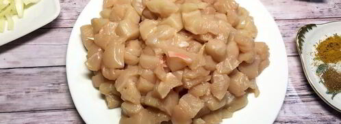 гуляш из курицы с пюре из цветной капусты. Шаг 2