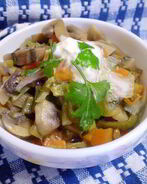 Гуляш из шампиньонов