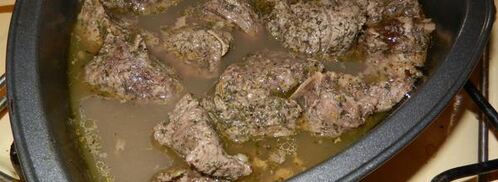 гуляш на пару с зеленой чечевицей. Шаг 3