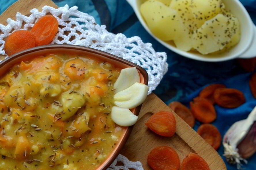 Рецепт гуляш по-восточному с курагой