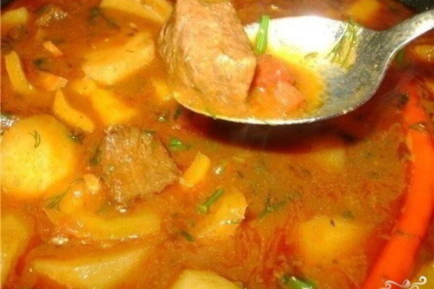 Рецепт гуляша с картошкого в мультиварке