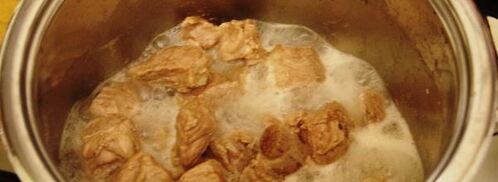 томленый в сельдерее гуляш с булгуром. Шаг 6