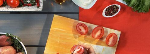 картофельное пюре со сладким перцем и помидорами. Шаг 2