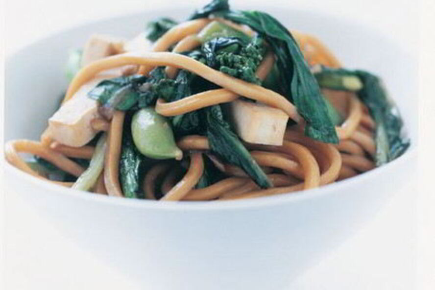 Рецепт хоккийская лапша с тофу и зеленью