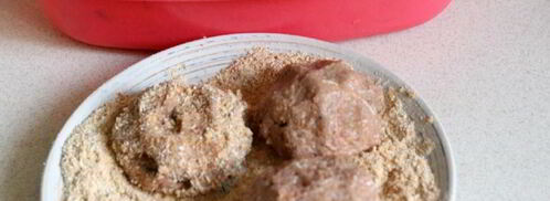 котлеты из семги с пшеничными отрубями и кинзой. Шаг 3