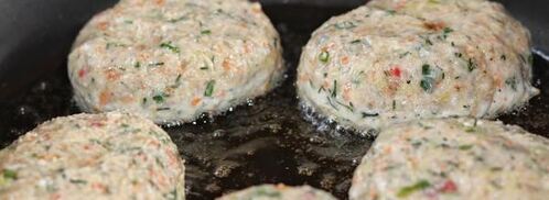 куриные котлетки с овощами и творогом. Шаг 7