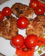 Куриные котлеты с сухарях