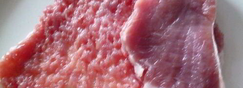 отбивная котлета с начинкой из омлетных блинчиков и козьего сыра. Шаг 2