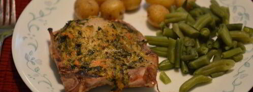 свиные котлеты с горчичным пряным маслом. Шаг 4