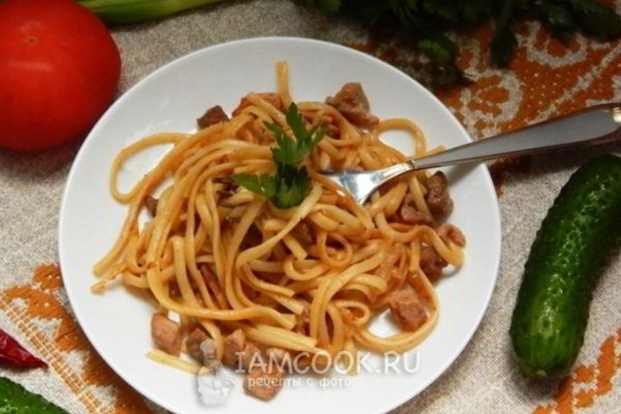 Рецепт лапша с мясом