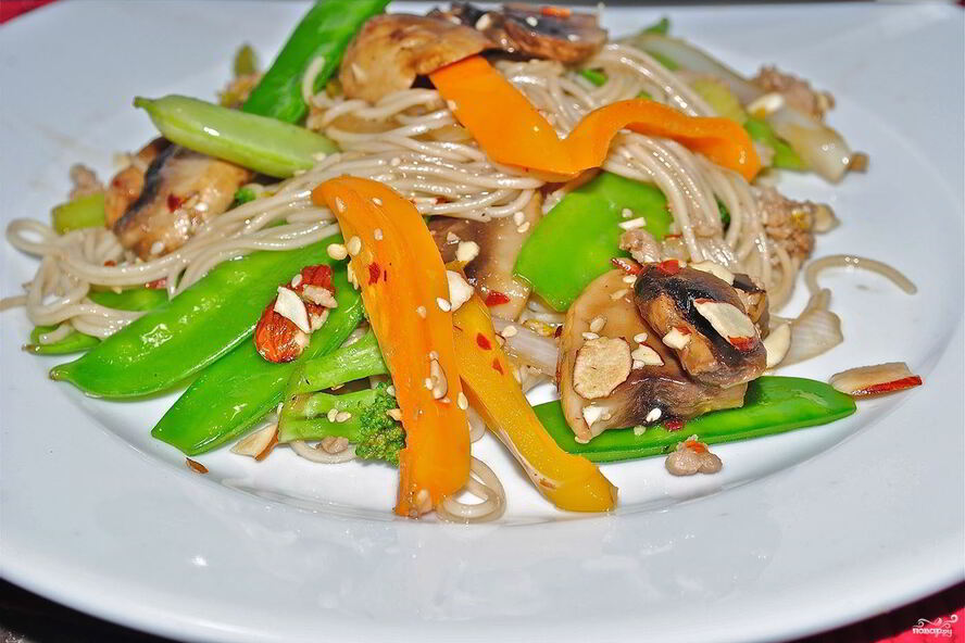 Рецепт лапша с овощами в воке