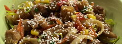 лапша удон с курицей терияки. Шаг 8