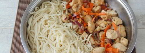 лапша удон с курицей. Шаг 12