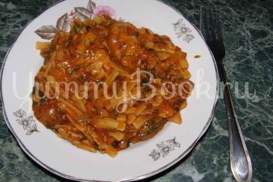 Рецепт лапша в мясном соусе