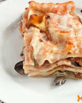 Лазанья с грибами