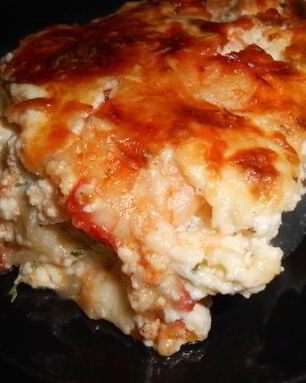 Лазанья с креветками