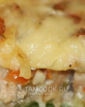 Лазанья с курицей и грибами