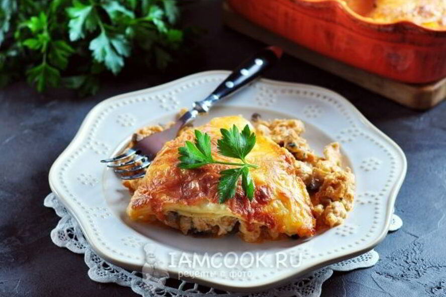 Рецепт лазанья с курицей