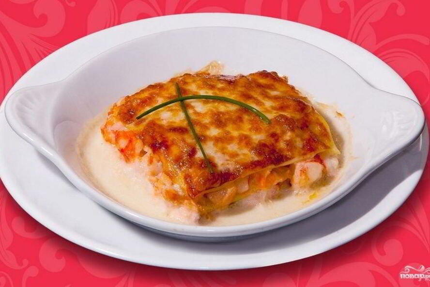 Рецепт лазанья с морепродуктами