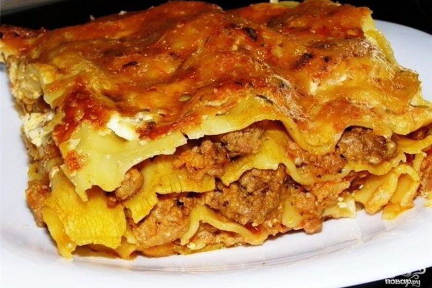Рецепт лазанья с мясом в мультиварке