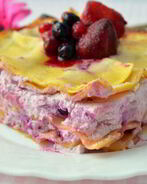 Лазанья с рикоттой и ягодным ассорти