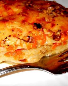 Лазанья с тыквой и сыром