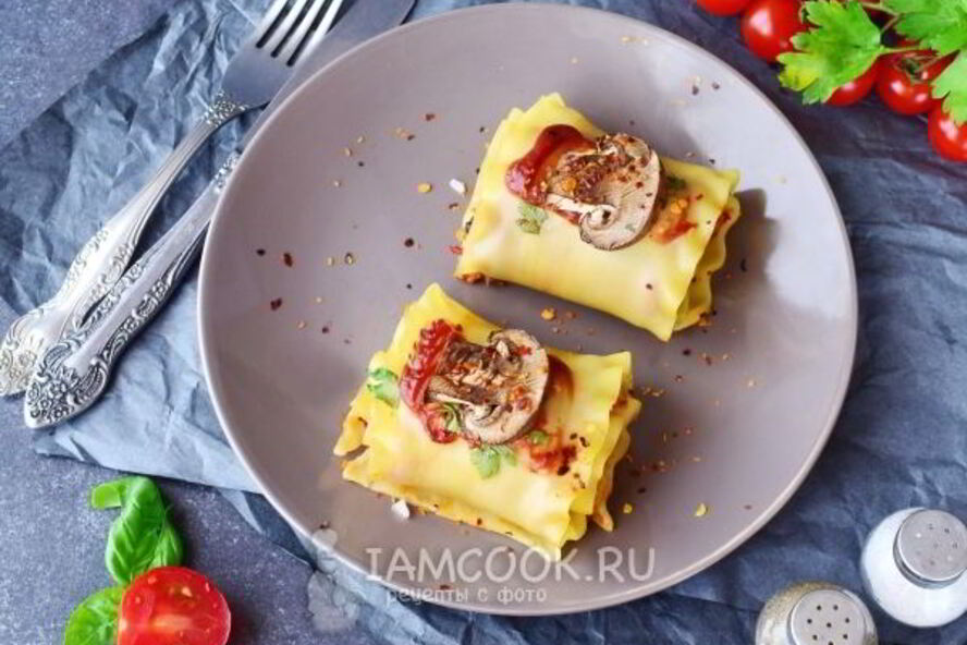 Рецепт постная лазанья с грибами