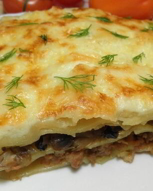 Простая лазанья с фаршем