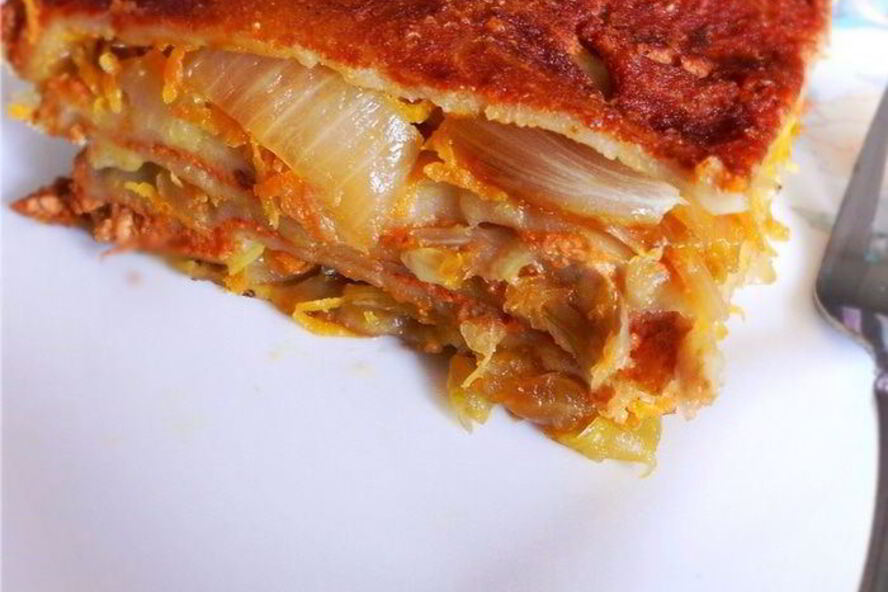 Рецепт русская лазанья с квашеной капустой и ореховым соусом
