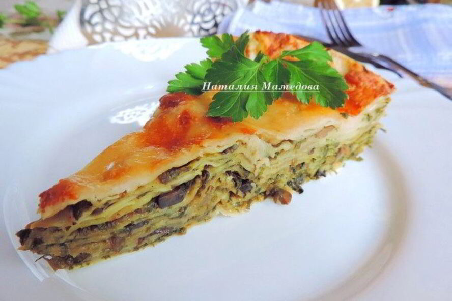 Рецепт зеленая лазанья на лаваше