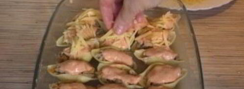 фаршированные конкильони. Шаг 6