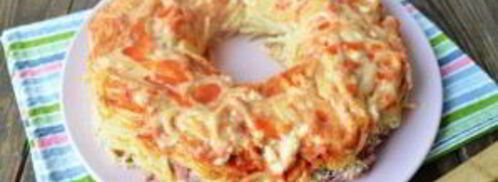 гигантский пончик из спагетти. Шаг 10