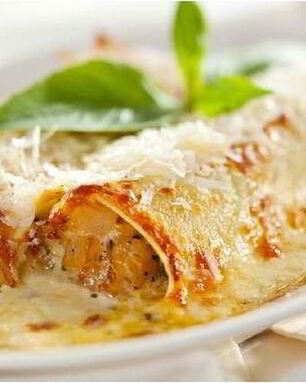 Каннеллони с семгой