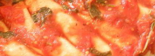 каннелони из блинчиков с грибами, беконом и кедровыми орешками. Шаг 6