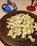 Паста фарфалле в сырном соусе