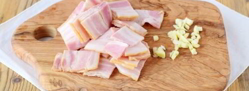 паста карбонара с беконом и сливками. Шаг 5