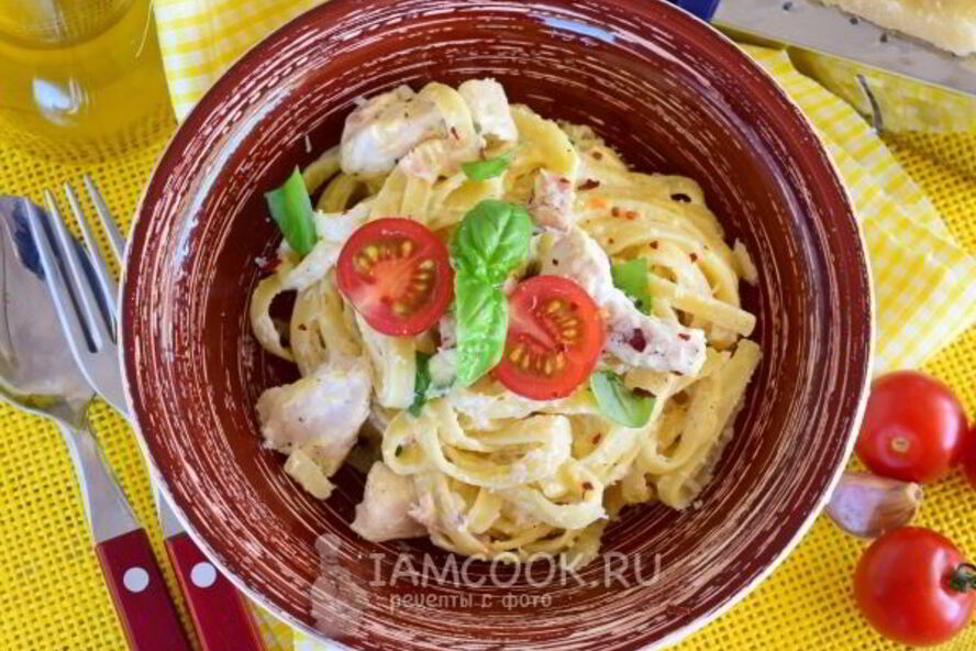 Рецепт паста карбонара с курицей по-итальянски