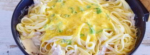 паста карбонара с курицей по-итальянски. Шаг 11