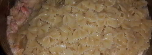 паста с красной рыбой в сливочном соусе. Шаг 7