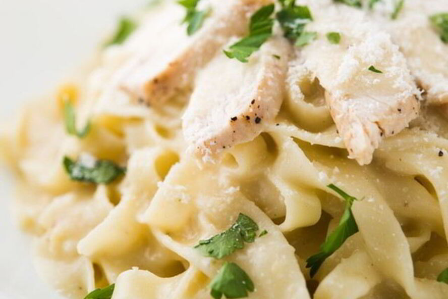 Рецепт паста с курицей и шампиньонами