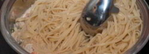 паста с морепродуктами в сливочном соусе. Шаг 5