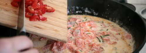 паста с семгой и сливками. Шаг 7