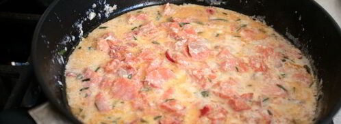 паста с семгой и сливками. Шаг 8