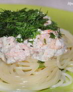 Паста с семгой в сливочном соусе