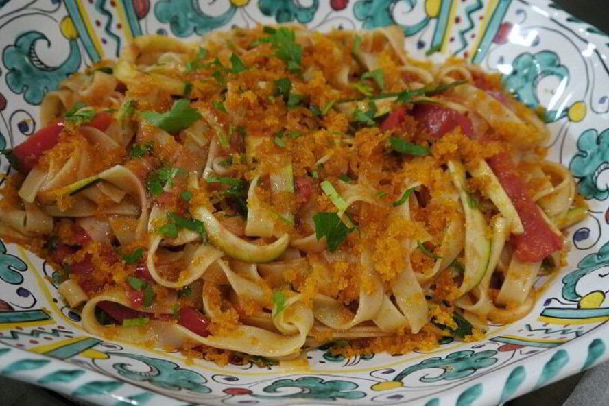 Рецепт паста с цукини и ботаргой