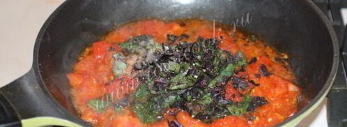 спагетти с креветками в сливочном соусе. Шаг 7