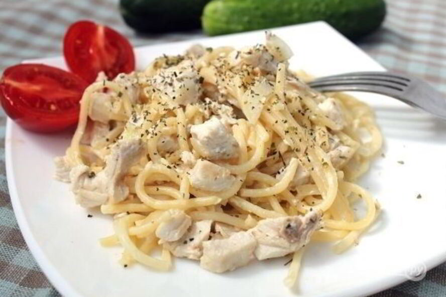 Рецепт спагетти с курицей