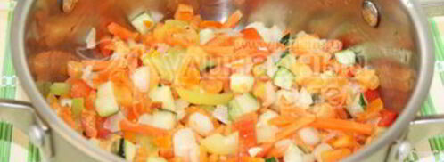 спагетти с подливой из мяса и овощей. Шаг 4