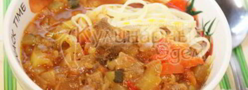 спагетти с подливой из мяса и овощей. Шаг 8