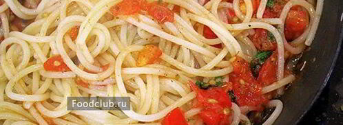 спагетти с томатами и базиликом. Шаг 4